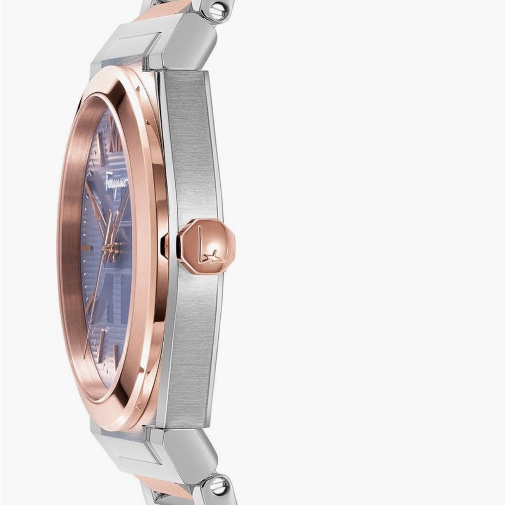 Ferragamo Watch Rose Gold & Silver with Vega Pair Bracelet 40mm - Picture 2 of 3